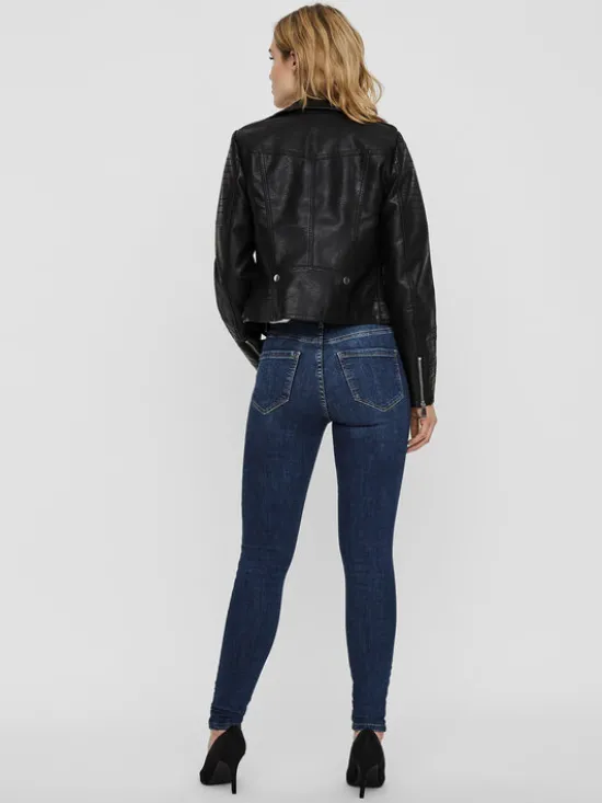 Vero Moda Kurtka z imitacji skóry Kerri 10228728 Czarny Regular Fit