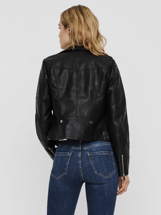 Vero Moda Kurtka z imitacji skóry Kerri 10228728 Czarny Regular Fit