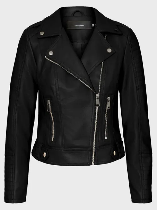 Vero Moda Kurtka z imitacji skóry Kerri 10228728 Czarny Regular Fit