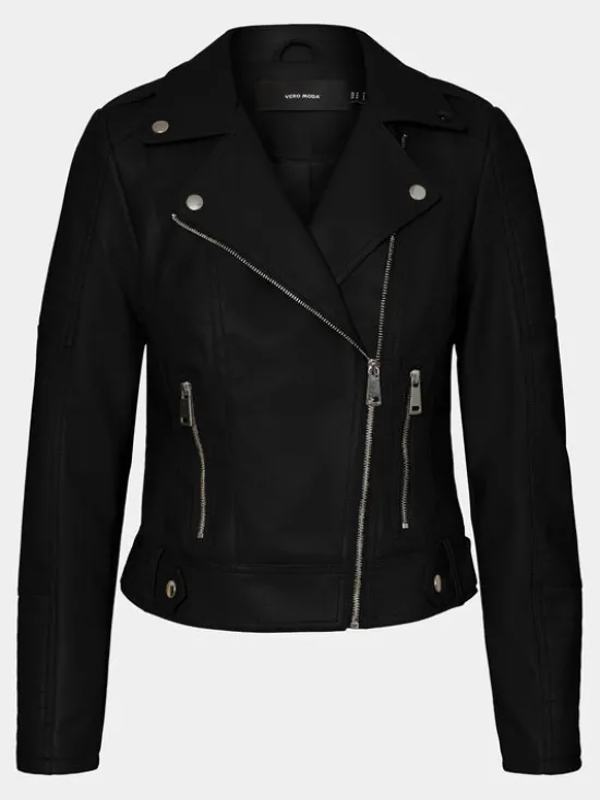 Vero Moda Kurtka z imitacji skóry Kerri 10228728 Czarny Regular Fit