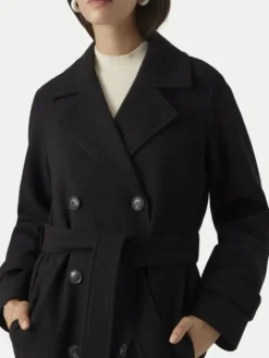 Vero Moda Płaszcz przejściowy Fortuneaya 10289870 Czarny Regular Fit