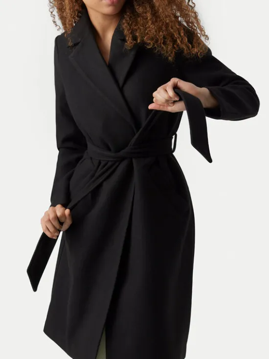 Vero Moda Płaszcz przejściowy Fortuneaya 10278330 Czarny Regular Fit