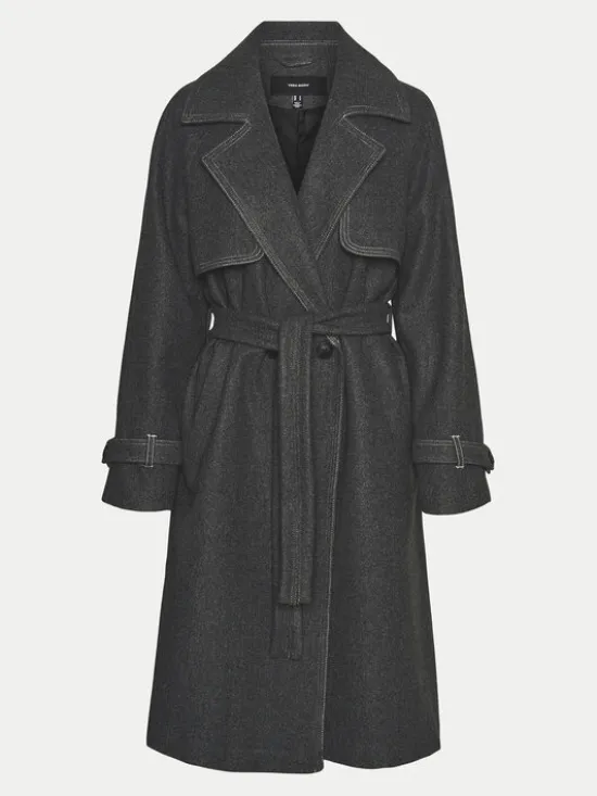 Vero Moda Płaszcz przejściowy Pop Miley 10319995 Szary Regular Fit