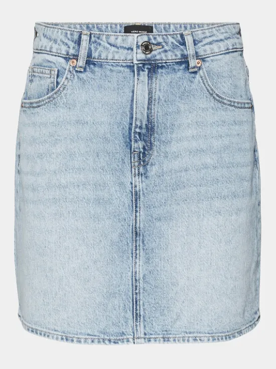 Vero Moda Spódnica jeansowa Tessa 10301536 Niebieski Regular Fit