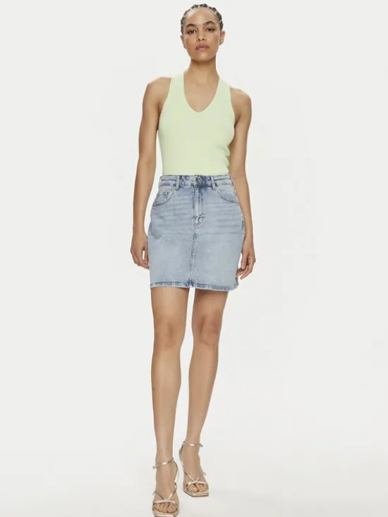 Vero Moda Spódnica jeansowa Tessa 10301536 Niebieski Regular Fit