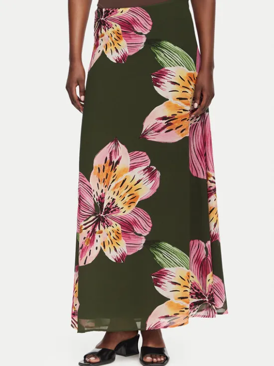 Vero Moda Spódnica maxi Ismene 10351432 Zielony Regular Fit