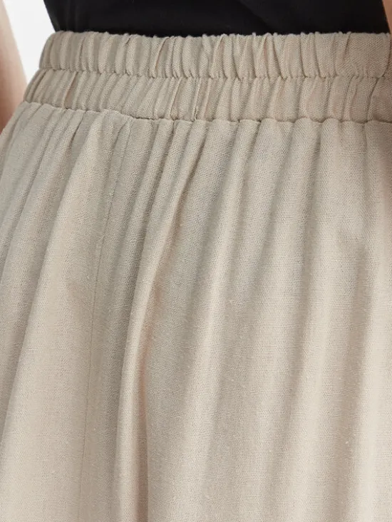 Vero Moda Spódnica midi Mymilo 10340419 Beżowy jasny Regular Fit