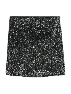 Vero Moda Spódnica mini Bella 10335704 Czarny Slim Fit