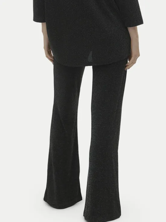Vero Moda Spodnie dzianinowe Kanva 10296871 Czarny Regular Fit