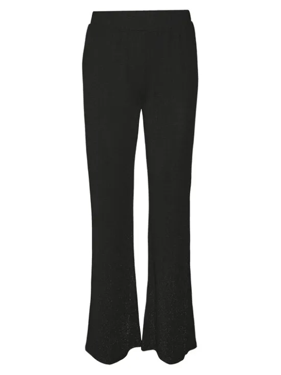 Vero Moda Spodnie dzianinowe Kanva 10296871 Czarny Regular Fit
