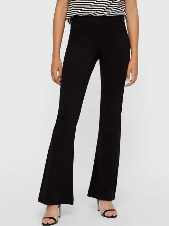 Vero Moda Spodnie materiałowe Kamma 10209858 Czarny Flared Fit