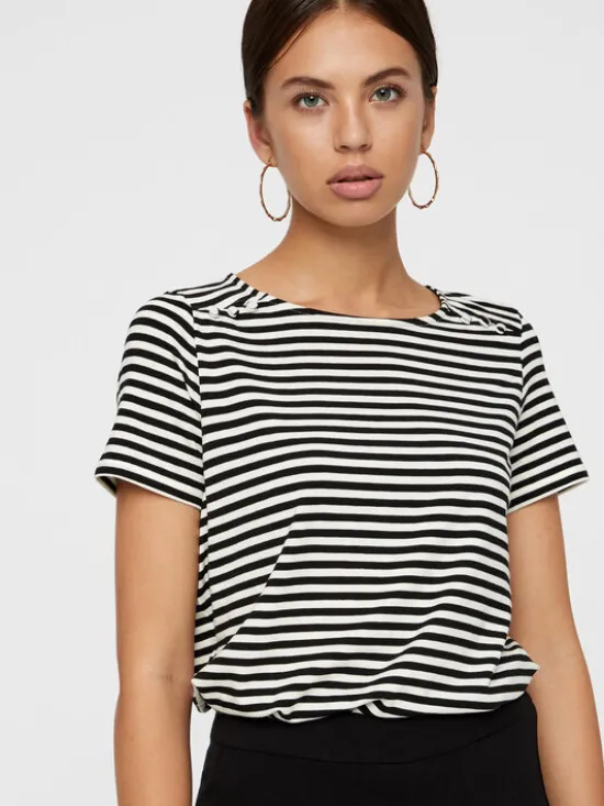 Vero Moda Spodnie materiałowe Kamma 10209858 Czarny Flared Fit