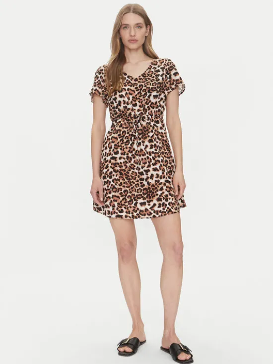 Vero Moda Sukienka codzienna Easy Joy 10307990 Brązowy Regular Fit