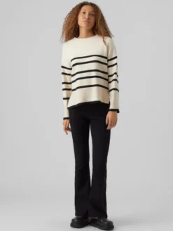 Vero Moda Sweter 10278319 Beżowy Regular Fit