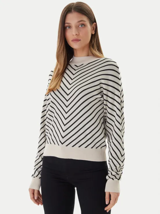 Vero Moda Sweter Capricorn 10331893 Beżowy Regular Fit