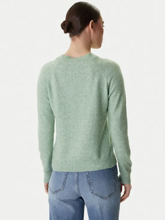 Vero Moda Sweter Doffy 10201022 Zielony Regular Fit