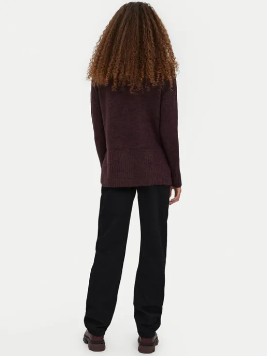 Vero Moda Sweter 10269229 Fioletowy Loose Fit