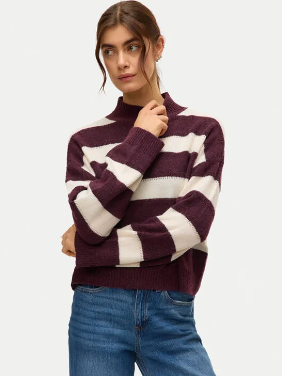 Vero Moda Sweter Inez 10331538 Fioletowy Regular Fit