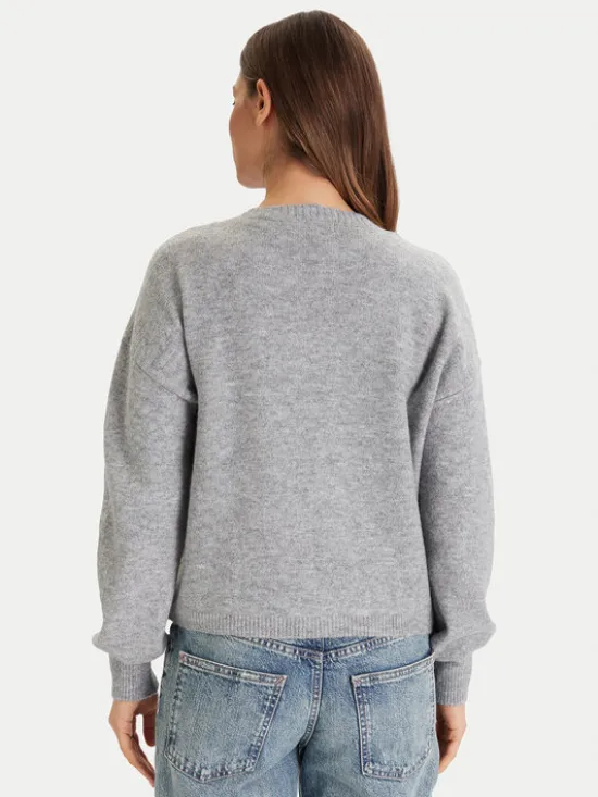 Vero Moda Sweter Ivory 10342072 Szary Regular Fit
