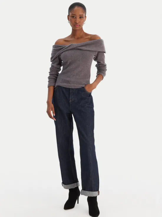Vero Moda Sweter Kaia 10333298 Szary Regular Fit