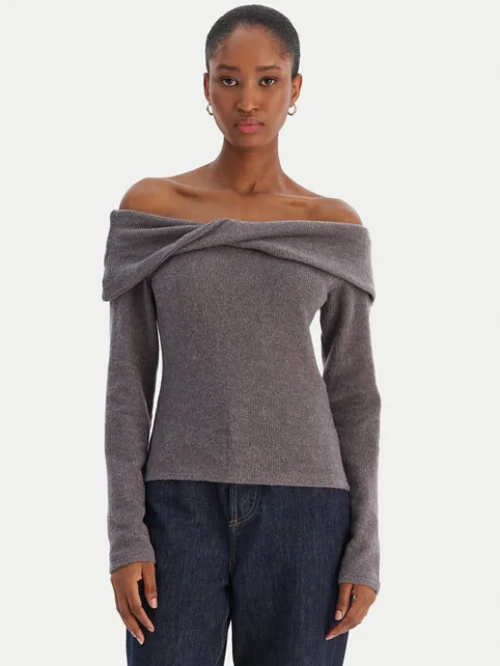 Vero Moda Sweter Kaia 10333298 Szary Regular Fit