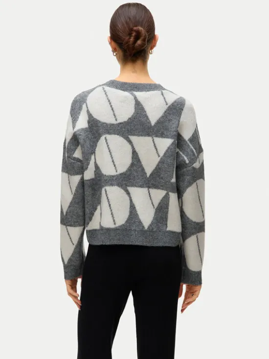 Vero Moda Sweter Love 10331432 Szary Regular Fit
