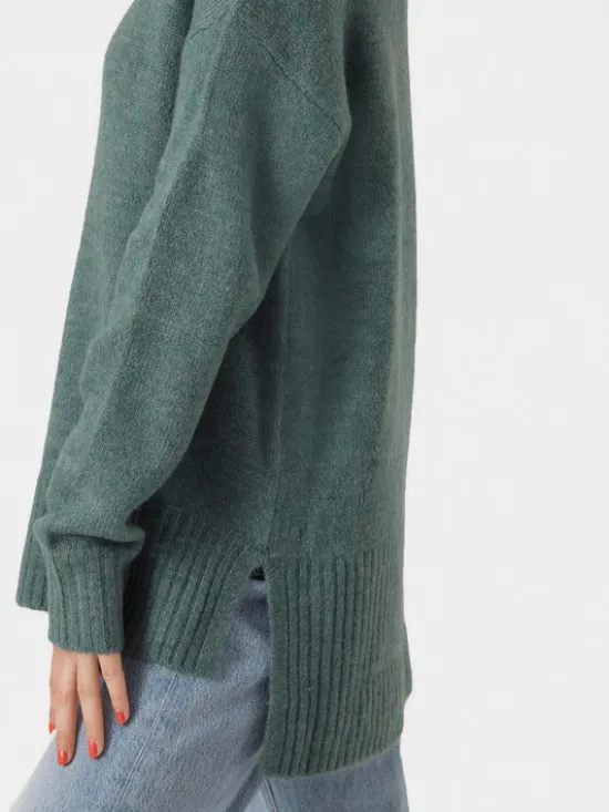 Vero Moda Sweter 10269229 Zielony Regular Fit