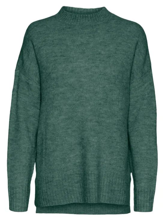 Vero Moda Sweter 10269229 Zielony Regular Fit