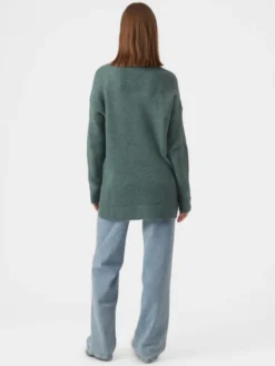 Vero Moda Sweter 10269229 Zielony Regular Fit