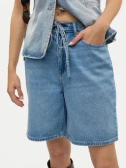 Vero Moda Szorty jeansowe Villa 10326196 Niebieski Loose Fit