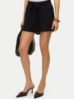 Vero Moda Szorty materiałowe Menny 10323630 Czarny Regular Fit