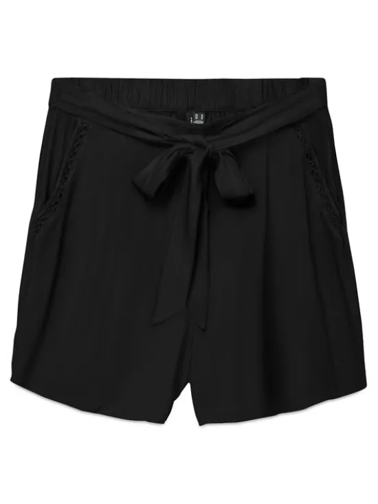 Vero Moda Szorty materiałowe Menny 10323630 Czarny Regular Fit