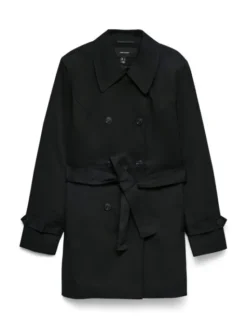 Vero Moda Trencz Chelsea 10329343 Czarny Regular Fit