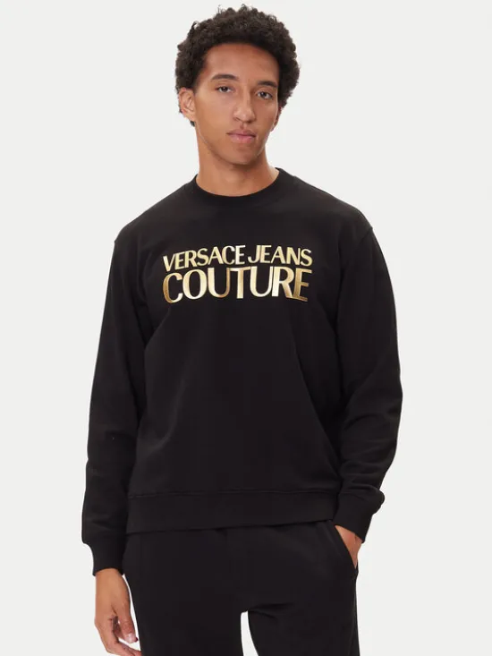 Versace Jeans Couture Bluza 79GAIT05 Czarny Regular Fit