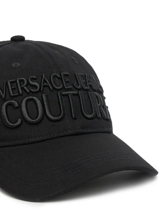 Versace Jeans Couture Czapka z daszkiem 78VAZK32 Czarny