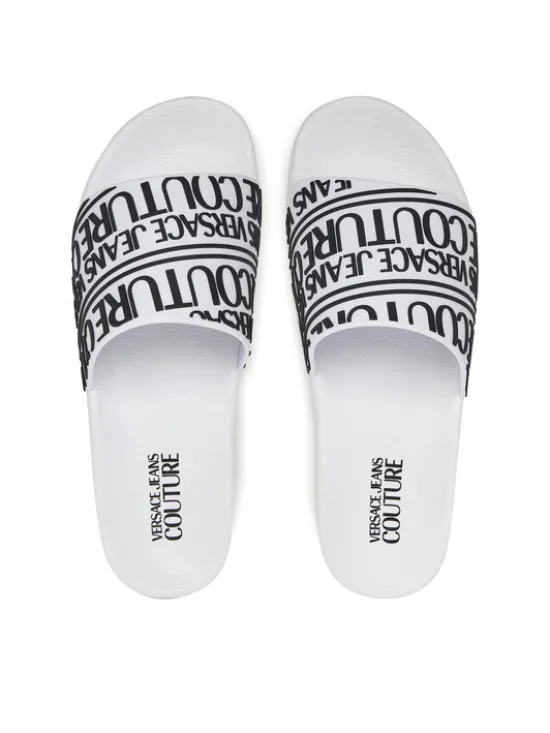 Versace Jeans Couture Klapki 78YA3SQ1 Biały