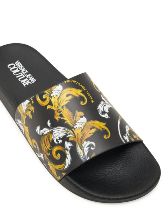 Versace Jeans Couture Klapki 78YA3SQ4 Czarny