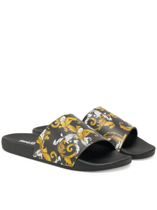 Versace Jeans Couture Klapki 78YA3SQ4 Czarny