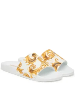 Versace Jeans Couture Klapki 80YA3SQ4 ZS365 G03 Biały