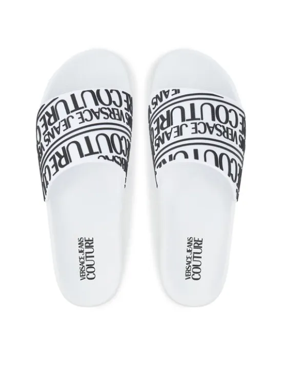 Versace Jeans Couture Klapki 79YA3SQ1 71352 003 Biały