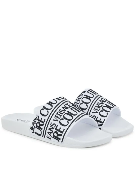 Versace Jeans Couture Klapki 79YA3SQ1 71352 003 Biały