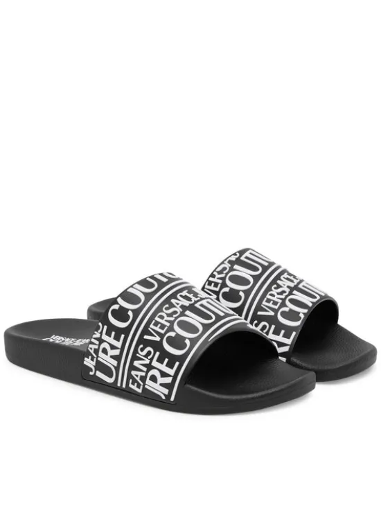 Versace Jeans Couture Klapki 79YA3SQ1 71352 899 Czarny