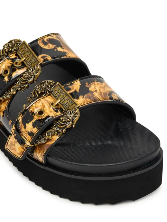 Versace Jeans Couture Klapki 80VA3SM1 ZS366 G89 Czarny