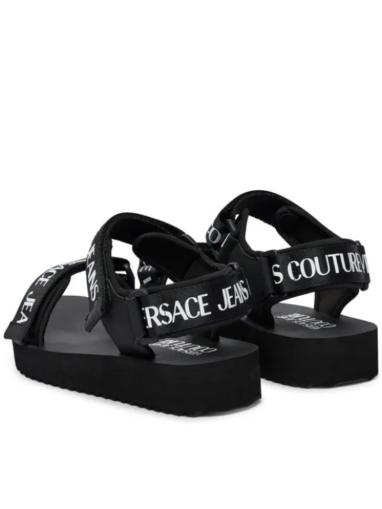 Versace Jeans Couture Sandały 80VA3SX4 ZS630 Czarny