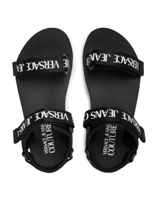 Versace Jeans Couture Sandały 80VA3SX4 ZS630 Czarny