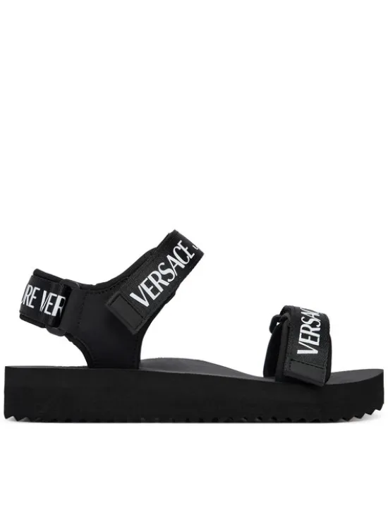 Versace Jeans Couture Sandały 80VA3SX4 ZS630 Czarny