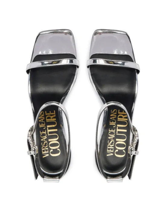 Versace Jeans Couture Sandały 80VA3S76 ZS406 Srebrny
