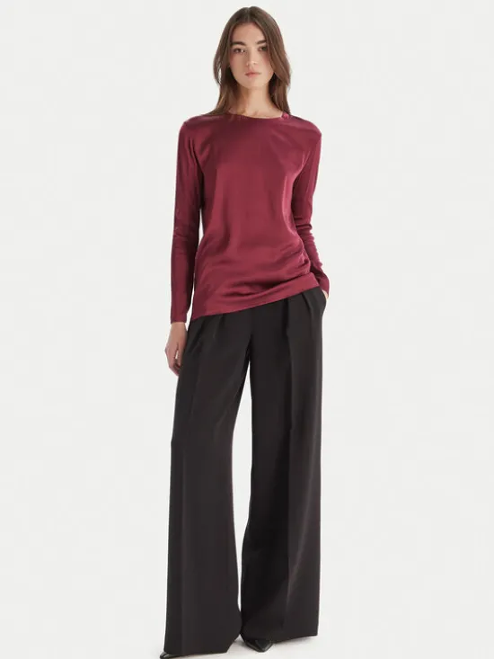 ViCOLO Bluzka TF0244 Bordowy Regular Fit