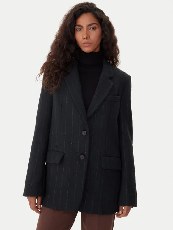 ViCOLO Marynarka TF0126 Czarny Regular Fit