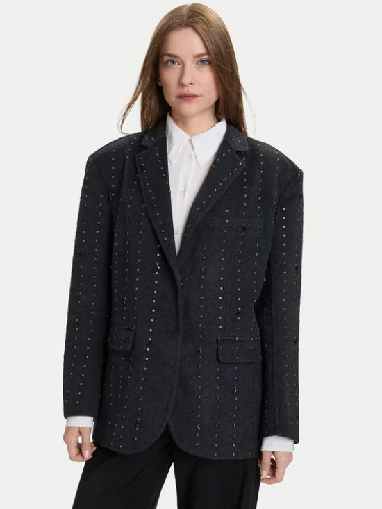 ViCOLO Marynarka TF0032 Szary Regular Fit